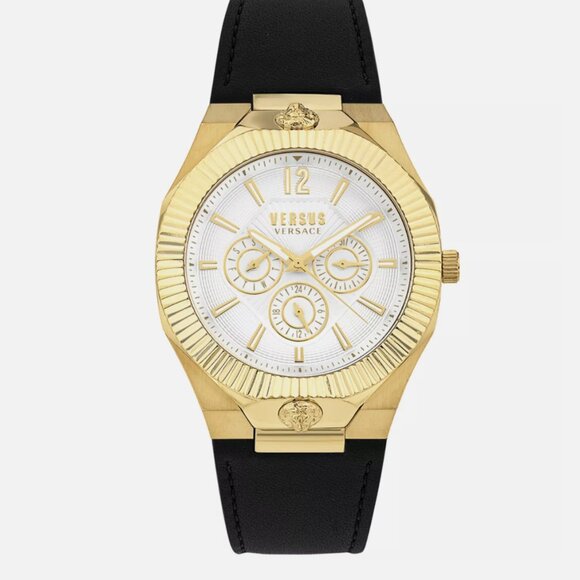 Versace Mens Multifunction Gold 42mm Strap Watch